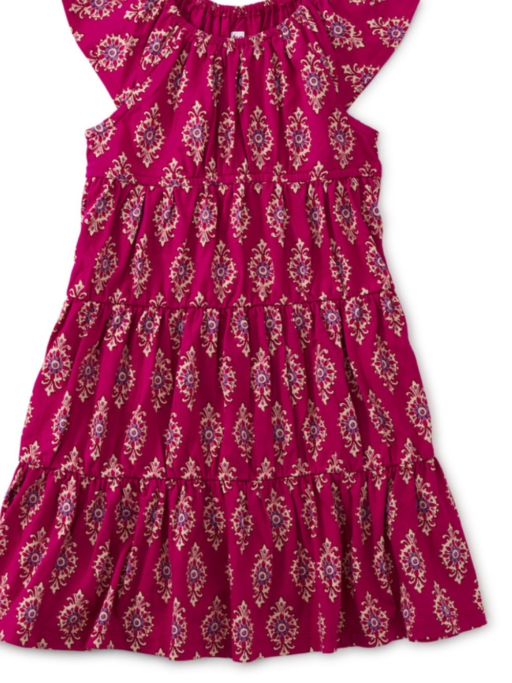 Yea Collection Magenta Floral Tiered Summer Dress 5
